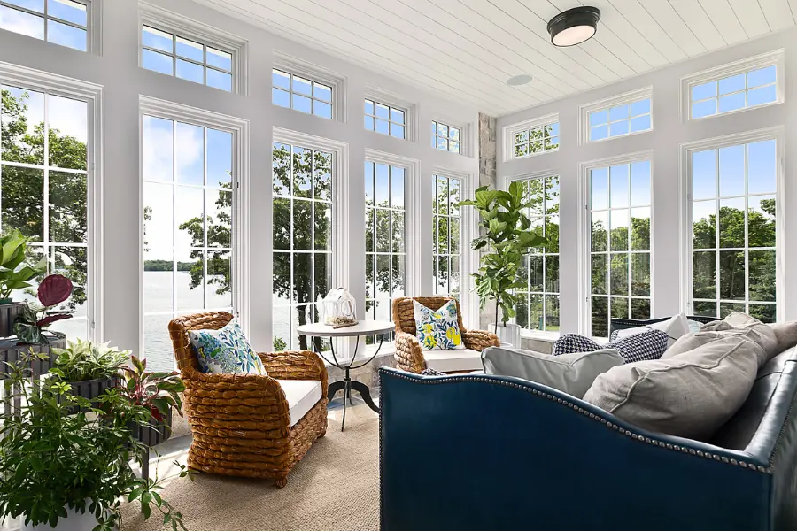 New windows – bright sunroom